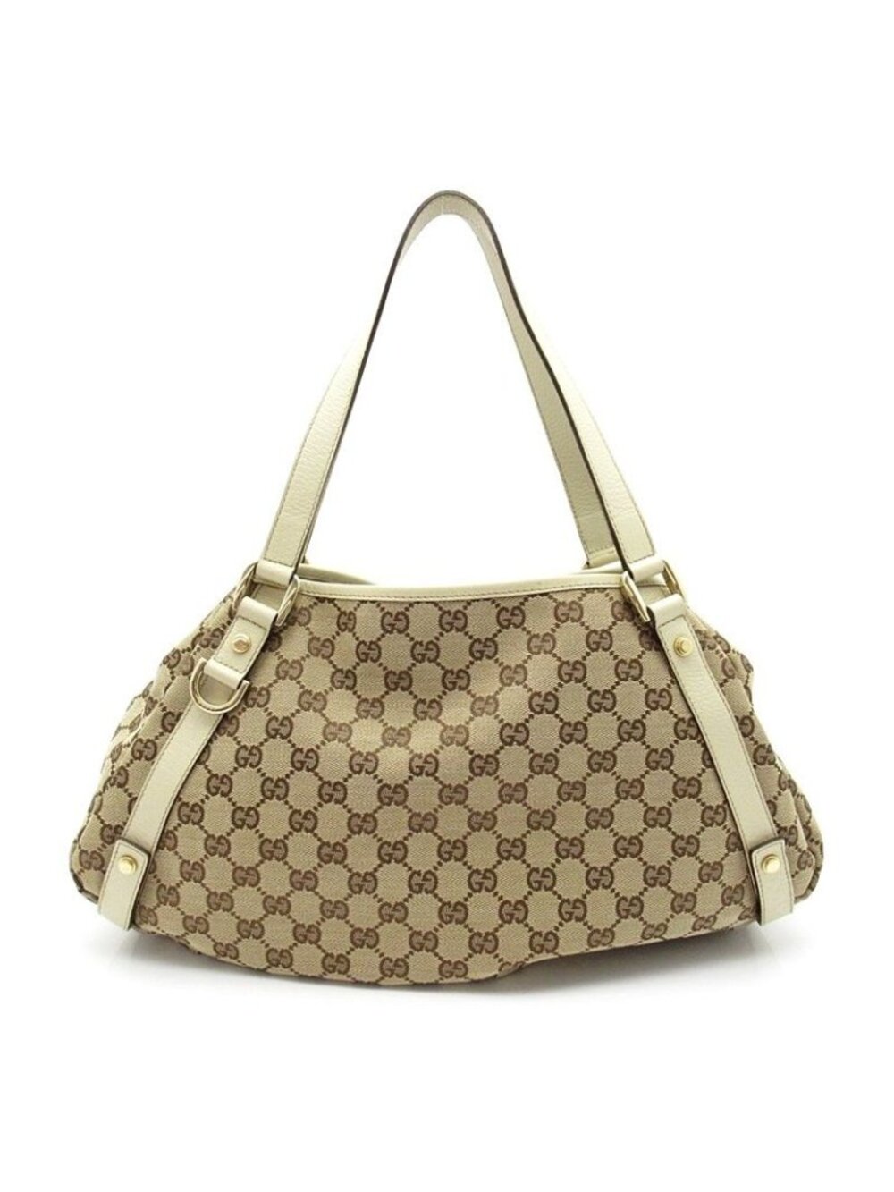 Gucci Abbey Tote Bag GG Canvas Beige